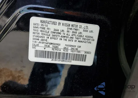 2011 Infiniti M37 z USA, uszkodzony, nr VIN JN1BY1AP4BM322920